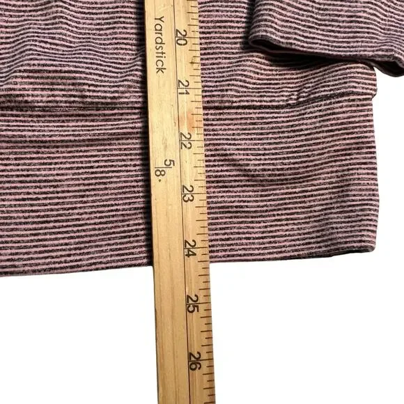 Skechers Hoodie Pullover XS Womens Pink Gray Stripe Stretch Long Sleeve - Picture 7 of 7